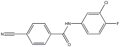 N-(3-chloro-4-fluorophenyl)-4-cyanobenzamide Structure