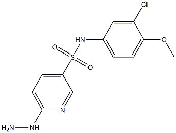 N-(3-chloro-4-methoxyphenyl)-6-hydrazinylpyridine-3-sulfonamide Structure