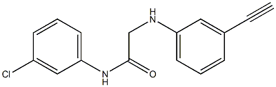 N-(3-chlorophenyl)-2-[(3-ethynylphenyl)amino]acetamide 구조식 이미지