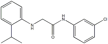 N-(3-chlorophenyl)-2-{[2-(propan-2-yl)phenyl]amino}acetamide 구조식 이미지