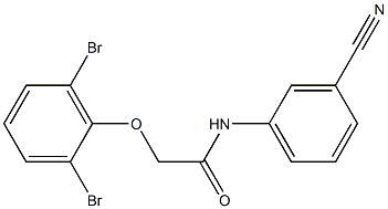 N-(3-cyanophenyl)-2-(2,6-dibromophenoxy)acetamide 구조식 이미지