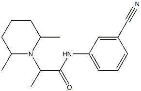 N-(3-cyanophenyl)-2-(2,6-dimethylpiperidin-1-yl)propanamide Structure