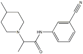 N-(3-cyanophenyl)-2-(4-methylpiperidin-1-yl)propanamide 구조식 이미지