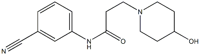 N-(3-cyanophenyl)-3-(4-hydroxypiperidin-1-yl)propanamide 구조식 이미지