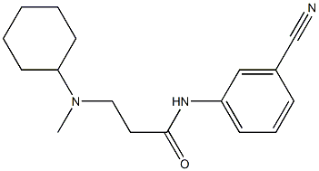 N-(3-cyanophenyl)-3-[cyclohexyl(methyl)amino]propanamide Structure