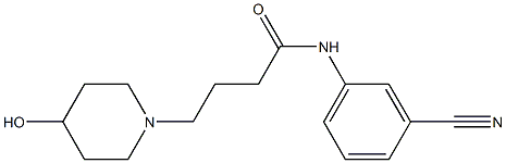N-(3-cyanophenyl)-4-(4-hydroxypiperidin-1-yl)butanamide 구조식 이미지