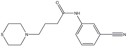 N-(3-cyanophenyl)-4-(thiomorpholin-4-yl)butanamide Structure