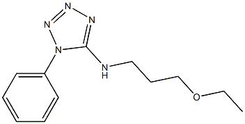 N-(3-ethoxypropyl)-1-phenyl-1H-1,2,3,4-tetrazol-5-amine Structure