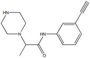 N-(3-ethynylphenyl)-2-(piperazin-1-yl)propanamide 구조식 이미지