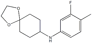 N-(3-fluoro-4-methylphenyl)-1,4-dioxaspiro[4.5]decan-8-amine Structure
