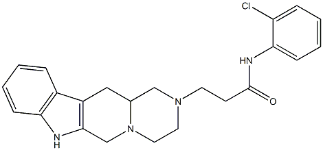 3,4,6,7,12,12a-Hexahydro-N-(2-chlorophenyl)pyrazino[1',2':1,6]pyrido[3,4-b]indole-2(1H)-propanamide Structure