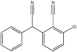 (2-Cyano-3-chlorophenyl)(phenyl)acetonitrile 구조식 이미지