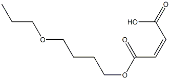 Maleic acid hydrogen 1-(4-propoxybutyl) ester Structure