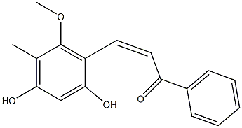 (Z)-2,4-Dihydroxy-6-methoxy-5-methylchalcone 구조식 이미지