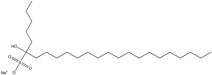 6-Hydroxytetracosane-6-sulfonic acid sodium salt Structure