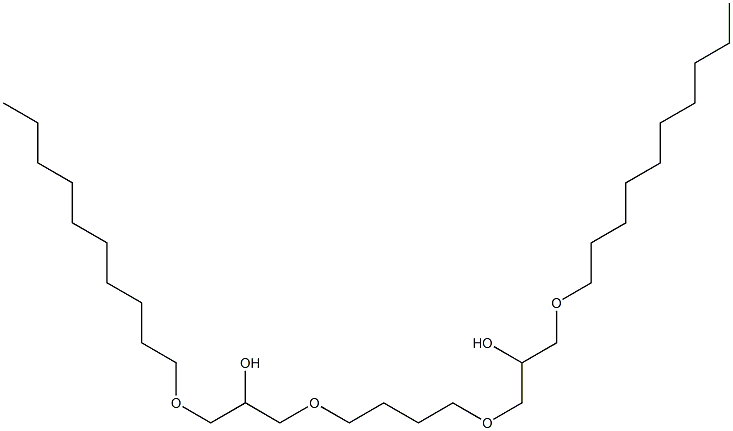 1,1'-(Tetramethylenebisoxy)bis[3-(decyloxy)propane-2-ol] 구조식 이미지