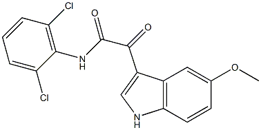 N-(2,6-Dichlorophenyl)-2-[5-methoxy-1H-indol-3-yl]-2-oxoacetamide 구조식 이미지