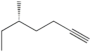[S,(+)]-5-Methyl-1-heptyne 구조식 이미지