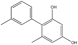 6-(3-Methylphenyl)-5-methylbenzene-1,3-diol 구조식 이미지
