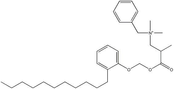 N,N-Dimethyl-N-benzyl-N-[2-[[(2-undecylphenyloxy)methyl]oxycarbonyl]propyl]aminium Structure