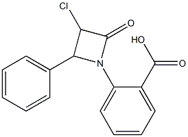 2-(2-Phenyl-3-chloro-4-oxo-1-azetidinyl)benzoic acid 구조식 이미지