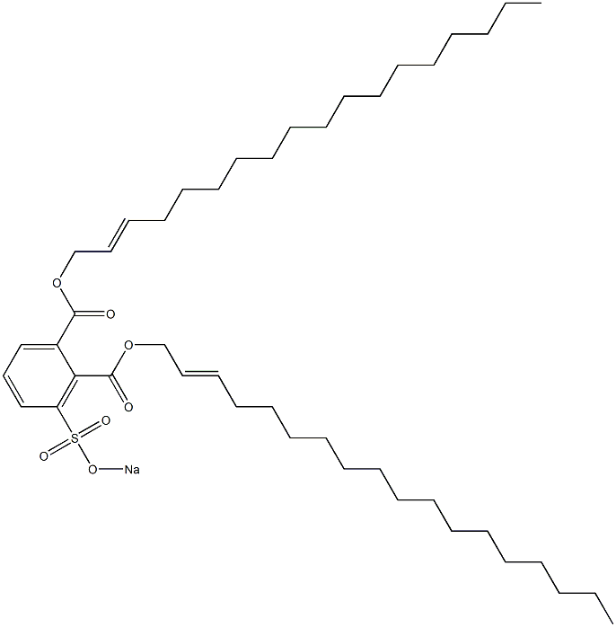 3-(Sodiosulfo)phthalic acid di(2-octadecenyl) ester 구조식 이미지