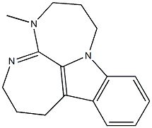 2,3,4,6,7,8-Hexahydro-4-methyl-1H-4,5,12b-triazaindeno[1,2,3-ef]heptalene Structure