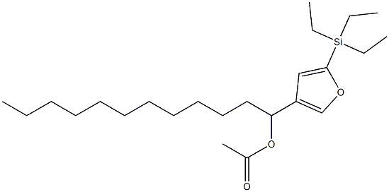 Acetic acid 1-[5-(triethylsilyl)-3-furyl]dodecyl ester Structure