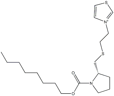 3-[2-[[[(2S)-1-(Octyloxycarbonyl)pyrrolidin-2-yl]methyl]thio]ethyl]thiazol-3-ium Structure