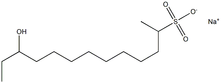 11-Hydroxytridecane-2-sulfonic acid sodium salt Structure