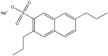 3,7-Dipropyl-2-naphthalenesulfonic acid sodium salt Structure