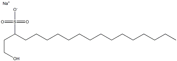 1-Hydroxyoctadecane-3-sulfonic acid sodium salt 구조식 이미지