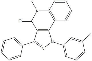 1-(3-Methylphenyl)-3-phenyl-5-methyl-1H-pyrazolo[4,3-c]quinolin-4(5H)-one 구조식 이미지