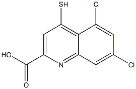 4-Mercapto-5,7-dichloroquinoline-2-carboxylic acid 구조식 이미지