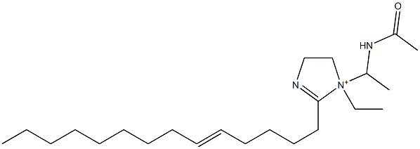 1-[1-(Acetylamino)ethyl]-1-ethyl-2-(5-tetradecenyl)-2-imidazoline-1-ium Structure