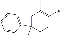 (4-Bromo-1,3-dimethyl-3-cyclohexen-1-yl)benzene Structure