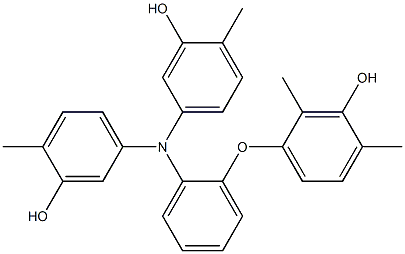 N,N-Bis(3-hydroxy-4-methylphenyl)-2-(3-hydroxy-2,4-dimethylphenoxy)benzenamine Structure