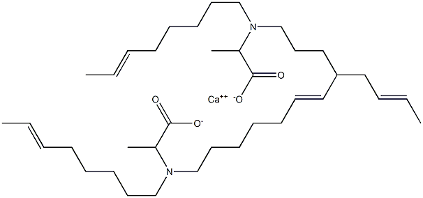Bis[2-[di(6-octenyl)amino]propanoic acid]calcium salt Structure