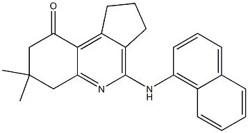 1,2,3,6,7,8-Hexahydro-4-(1-naphtylamino)-7,7-dimethyl-9H-cyclopenta[c]quinolin-9-one 구조식 이미지