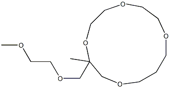 3-Methyl-3-[(2-methoxyethoxy)methyl]-1,4,7,10-tetraoxacyclotridecane 구조식 이미지