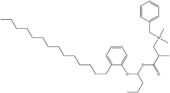 N,N-Dimethyl-N-benzyl-N-[2-[[1-(2-tetradecylphenyloxy)butyl]oxycarbonyl]propyl]aminium Structure