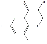 5-Iodo-3-iodo-2-(2-hydroxyethoxy)benzaldehyde Structure