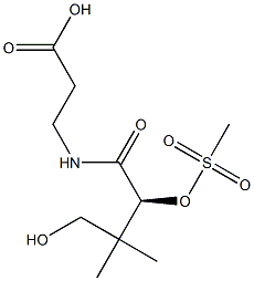 (-)-3-[[(S)-2-Methylsulfonyloxy-4-hydroxy-3,3-dimethyl-1-oxobutyl]amino]propanoic acid Structure