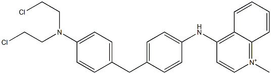 4-[[4-[4-[N,N-Bis(2-chloroethyl)amino]benzyl]phenyl]amino]-1-methylquinolinium 구조식 이미지