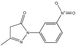 3-Methyl-1-(3-nitrophenyl)-2-pyrazolin-5-one 구조식 이미지