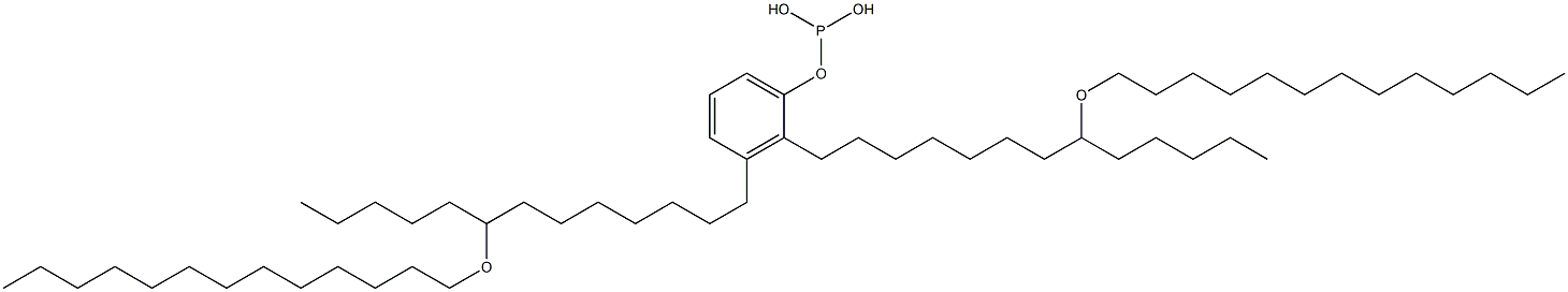 Phosphorous acid bis[8-(tridecyloxy)tridecyl]phenyl ester Structure