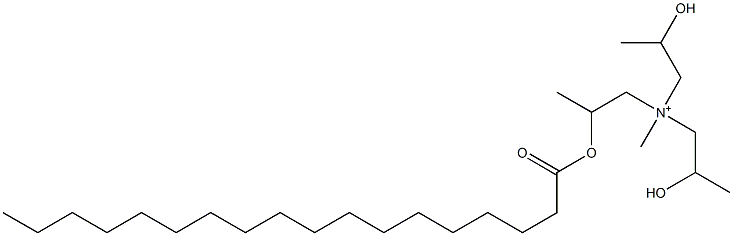 N,N-Bis(2-hydroxypropyl)-N-methyl-2-[(1-oxooctadecyl)oxy]-1-propanaminium 구조식 이미지