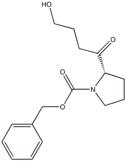 (2S)-2-(4-Hydroxy-1-oxobutyl)pyrrolidine-1-carboxylic acid benzyl ester 구조식 이미지