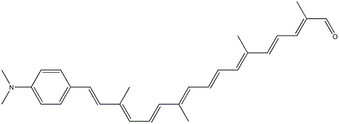 (2E,4E,6E,8E,10E,12E,14E,16E)-17-[4-(Dimethylamino)phenyl]-2,6,11,15-tetramethyl-2,4,6,8,10,12,14,16-heptadecaoctaene-1-one 구조식 이미지