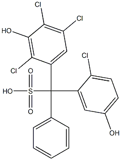 (2-Chloro-5-hydroxyphenyl)(2,4,5-trichloro-3-hydroxyphenyl)phenylmethanesulfonic acid 구조식 이미지